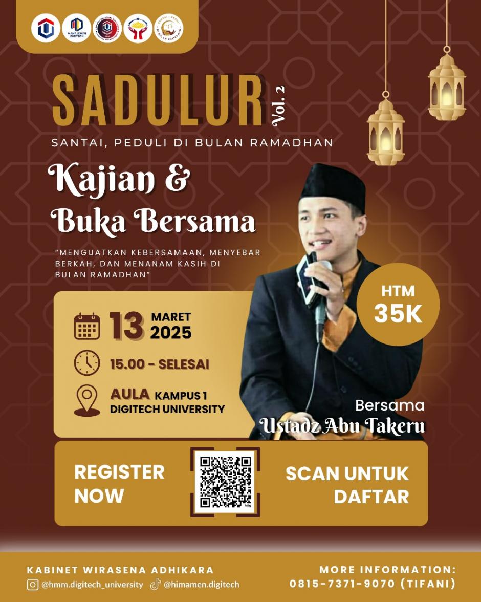 ðŸ“¢ SADULUR VOL.2 - Menguatkan Kebersamaan, Menyebar Berkah dan Menanam Kasih di Bulan Ramadhan